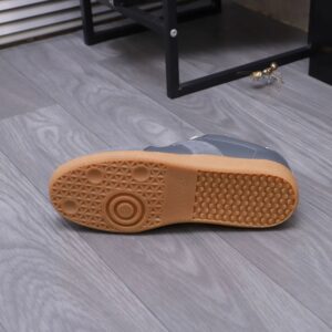 maison margiela leather sneakers grey