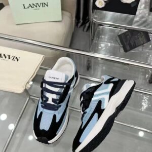 lanvin clay sneakers blue black