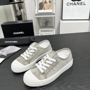 chanel vintage sneakers gray