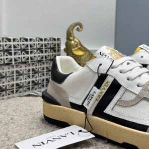 lanvin bumper sneakers white black