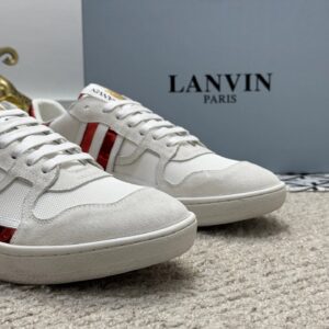 lanvin bumper sneakers white red