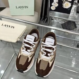 lanvin clay sneakers brown