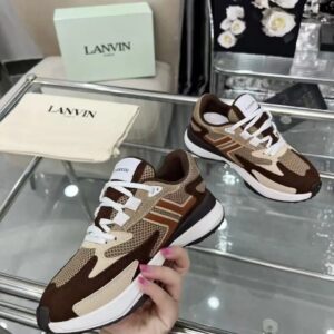 lanvin clay sneakers brown