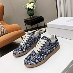 maison margiela mm6 paisley trainers blue