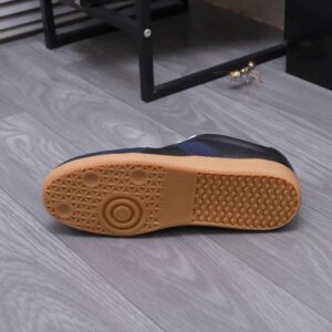 maison margiela leather sneakers blue