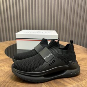moncler ultra light knit sneakers black
