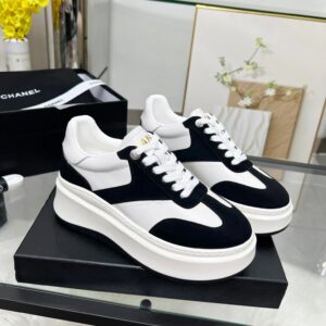 chanel 25c sneakers black