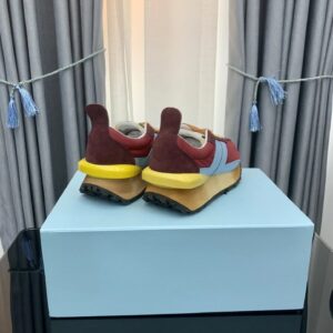 lanvin retro sneakers red blue