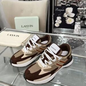 lanvin clay sneakers brown