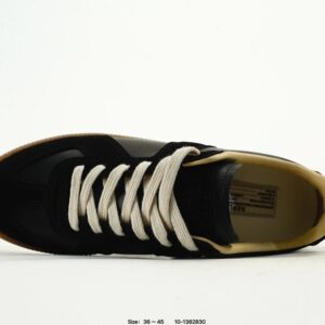 maison margiela leather sneakers black