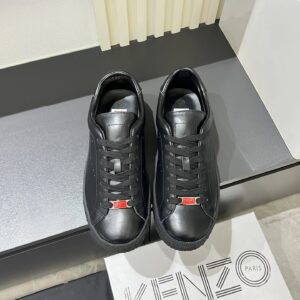 kenzo black leather sneakers