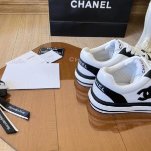 chanel black white sneakers
