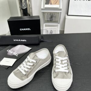 chanel vintage sneakers gray