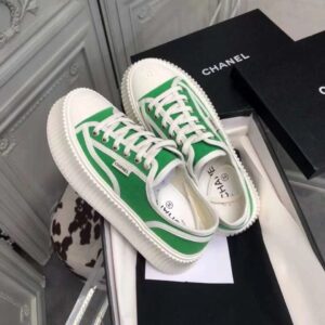 chanel vintage sneakers green