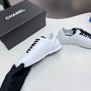 chanel panda platform sneakers white