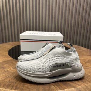 moncler ultra light knit sneakers grey