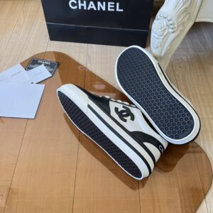 chanel black white sneakers