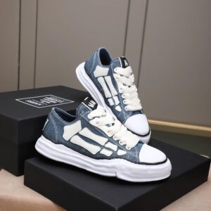 maison mihara yasuhir mmy blue sneakers white bone