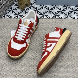 lanvin bumpr sneakers red white