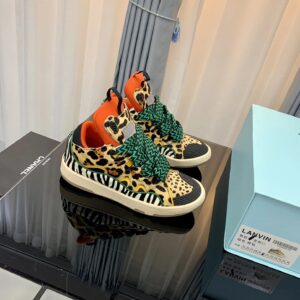 lanvin leopard and zebra prints casual sneakers