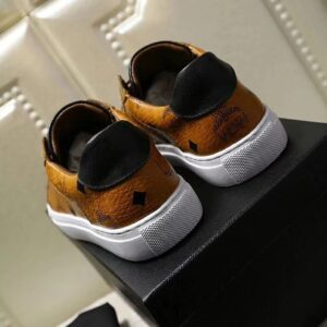 mcm classic leather sneakers brown