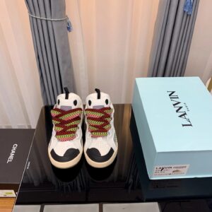 lanvin casual sneakers white gray black