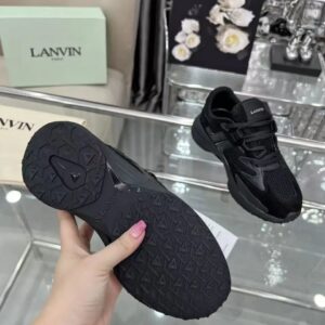 lanvin clay sneakers black