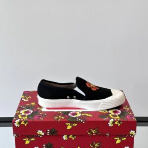 kenzo floral canvas shoes black