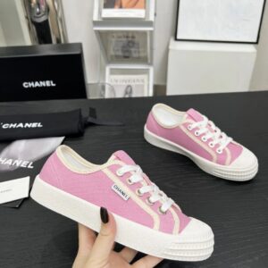chanel pink vintage sneakers