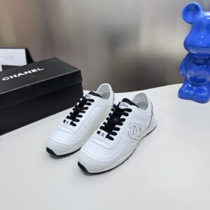 chanel panda platform sneakers white