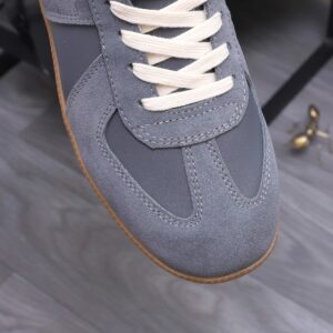 maison margiela leather sneakers grey