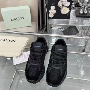 lanvin clay sneakers black