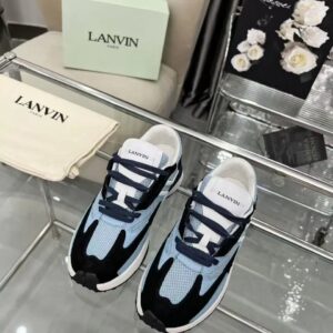 lanvin clay sneakers blue black