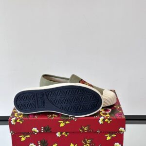 kenzo floral canvas shoes olive green
