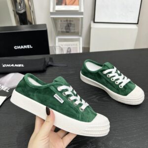 chanel vintage sneakers green