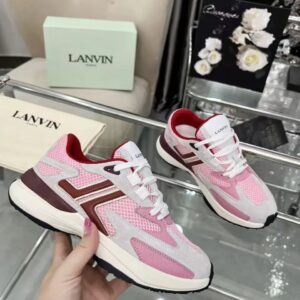 lanvin clay sneakers pink