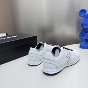 chanel panda platform sneakers white