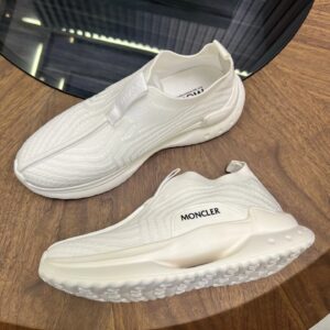 moncler ultra light knit sneakers white