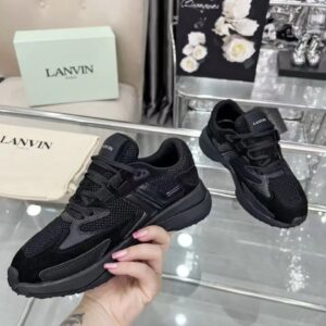 lanvin clay sneakers black