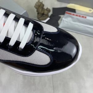 prada casual sneakers black grey