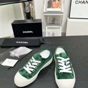 chanel vintage sneakers green