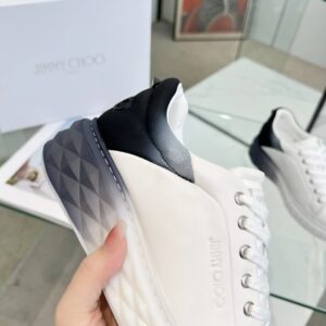 jimmy choo diamond sneakers black white