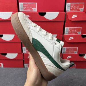 puma bread sneakers white green