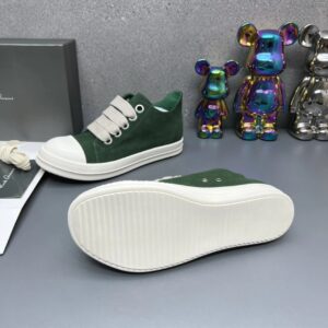 rick owens suede sneakers green