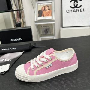 chanel pink vintage sneakers