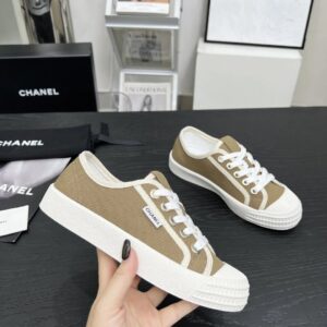 chanel vintage sneakers brown
