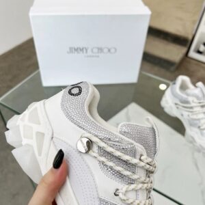 jimmy choo diamond x ii m sneakers white silver