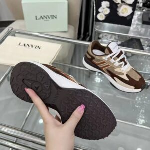 lanvin clay sneakers brown