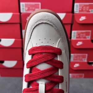 puma bread sneakers white red