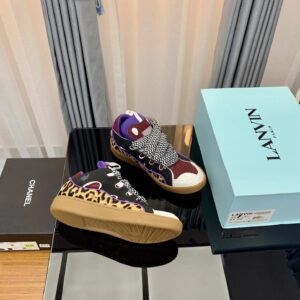 lanvin casual sneakers red black